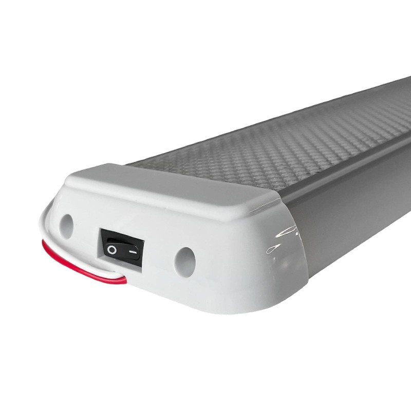 LED Interiør Rail m/afbryder, 2400 lumen, 24W, 560x100x28mm, R10, 12-28V