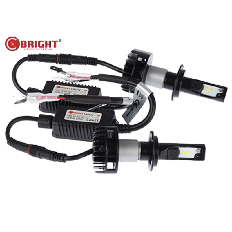 C-BRIGHT LED H7 Konveterings kit, 2 stk Pærer, 38W