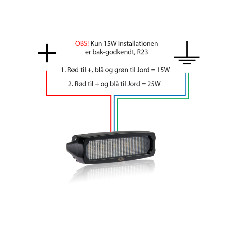 SAE LED WORK/REVERSE COMBI