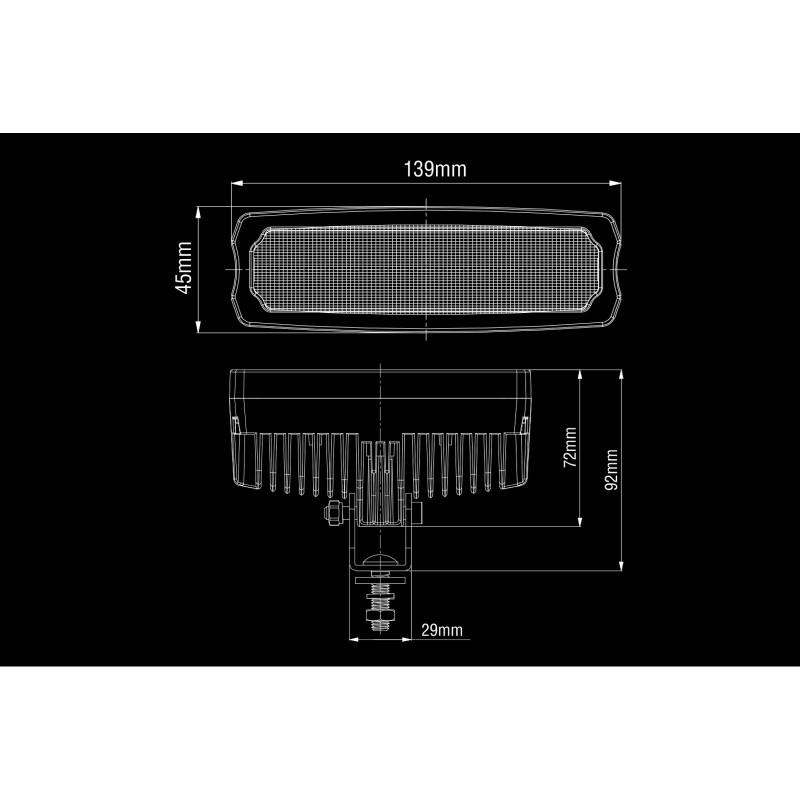 SAE LED WORK/REVERSE COMBI