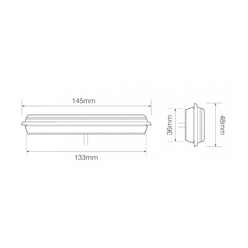 Slim LED baklyslampe 12-24V