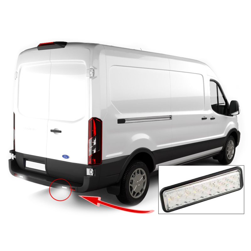 Slim LED baklyslampe 12-24V