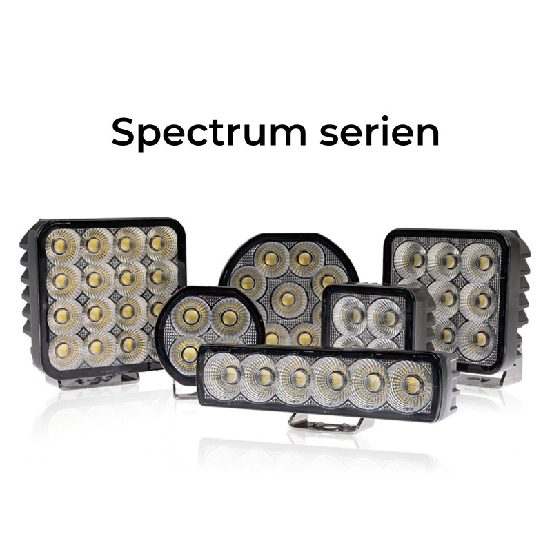 BULLPRO SPECTRUM LED arbejdslampe 54W Rund. 9-32vdc. 3.60A/13.7v. 5000K. IP68. DT stik indbygget. 6020Lumen. R10. 109x101x45mm