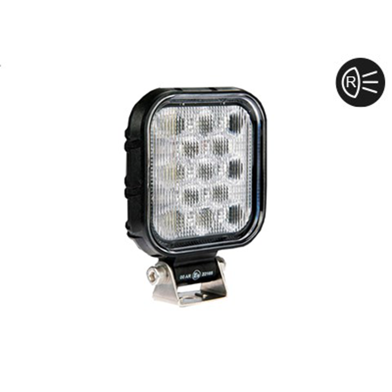 BULLPRO LED WORK/REVERSE COMBI. Firkantet. R23 godkendt arbejds/baklygte 20W. 1284lumen. 5700K. 12-4