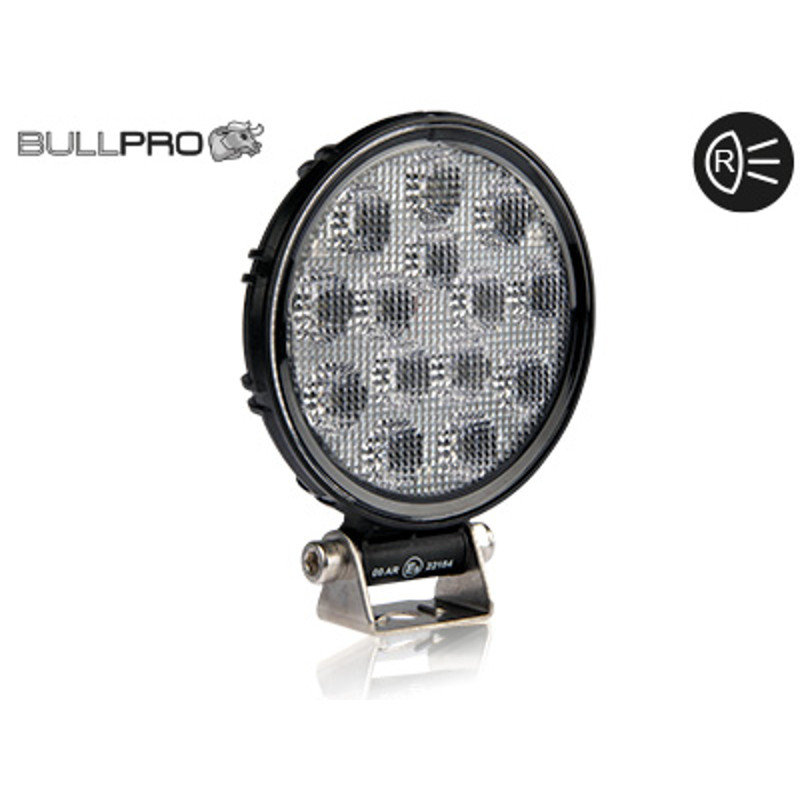BULLPRO LED WORK/REVERSE COMBI. Rund. R23 godkendt arbejds/baklygte 21W. 1350lumen. 5700K. 12-48v. IP67. ADR. R10