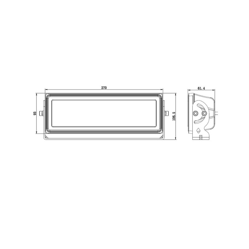 Arbejdslampe, 9.000, lumen 9-36V, 70 grader
