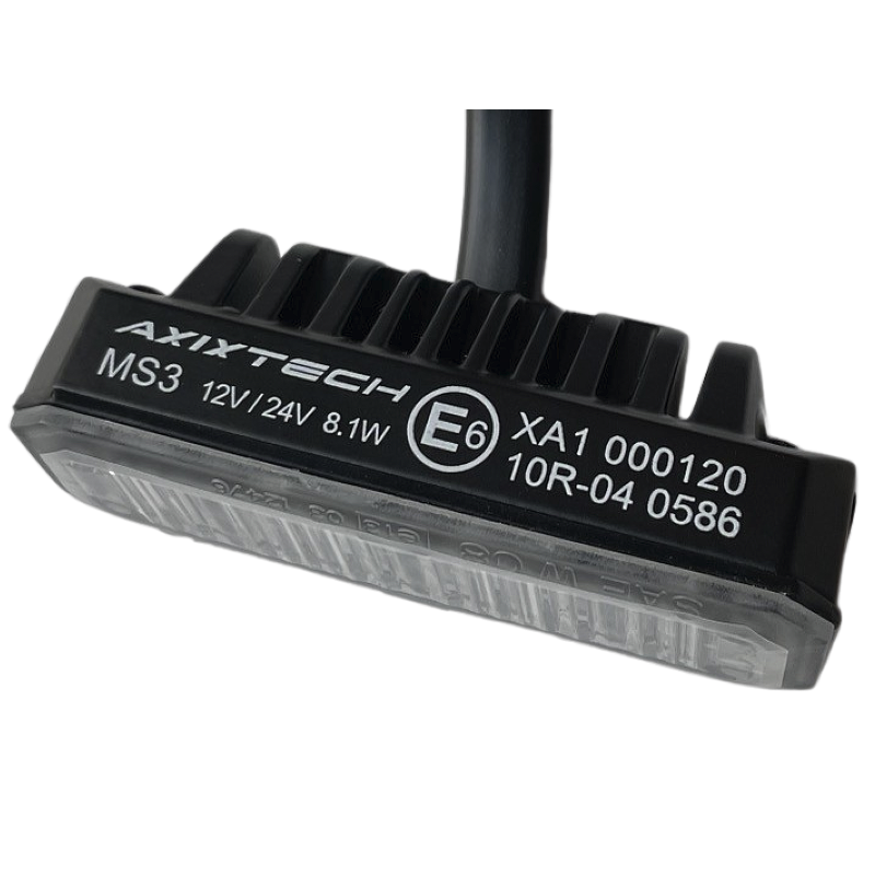 AXIXTECH LED Flash - MS3 til frontgitter montering. Gul lys