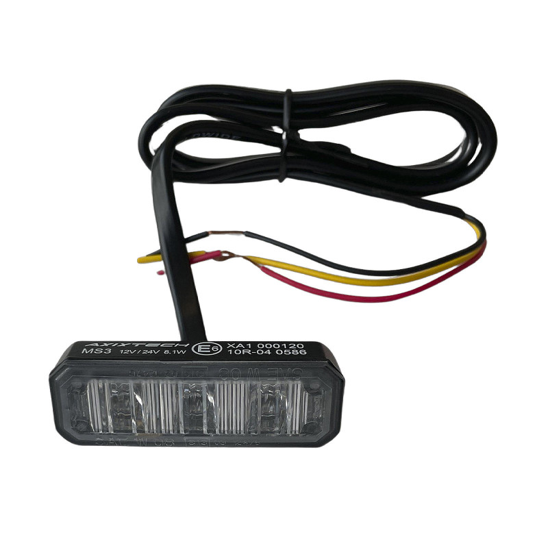 AXIXTECH LED Flash - MS3 til frontgitter montering. Gul lys