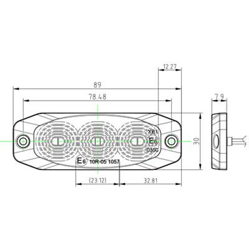 LED Flash-lampe 3x3w Blå