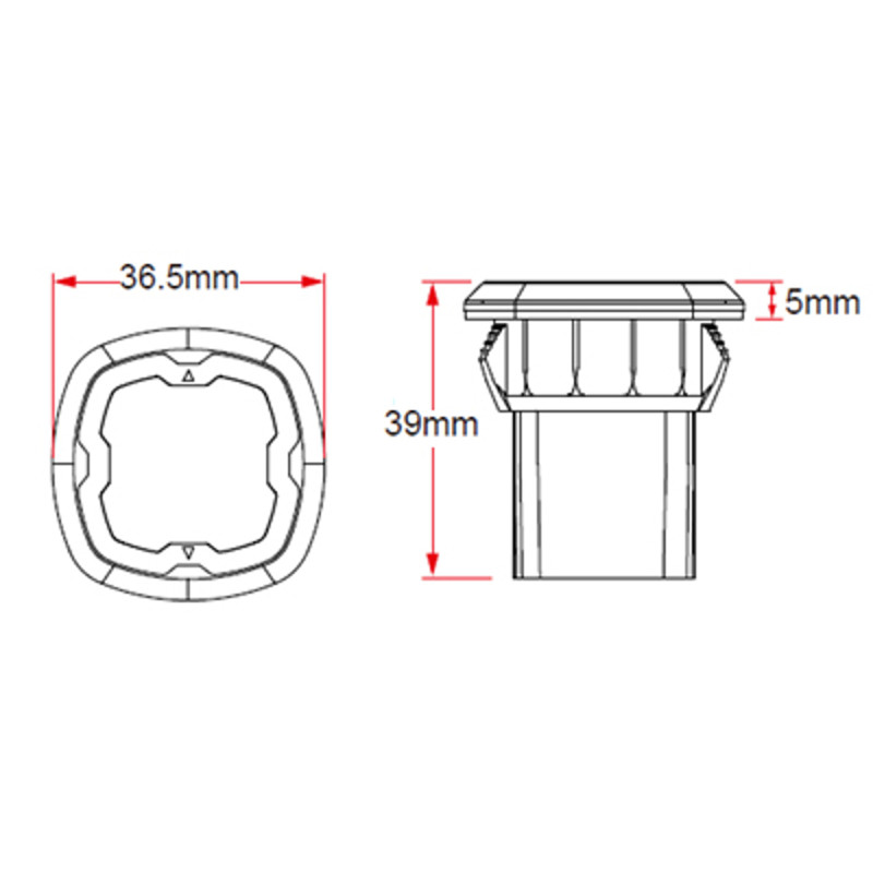 LED Flash. 6 x 3 watt. Gul. IP67