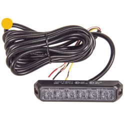 AXIXTECH LED flash - MS6 til kofanger montering. 3m ledning. Gul lys