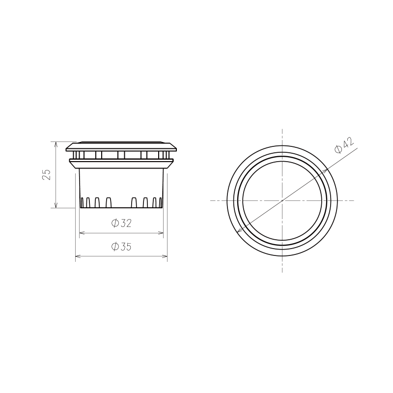 LED Rund Kombi Flash Gul - Markering Hvid