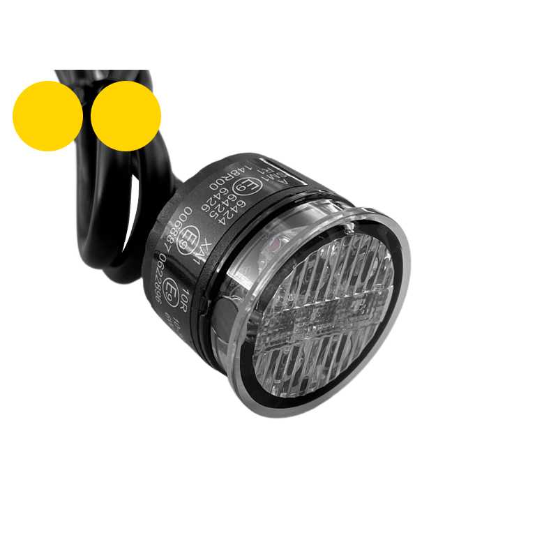 LED Rund Kombi Flash Gul - Markering Gul