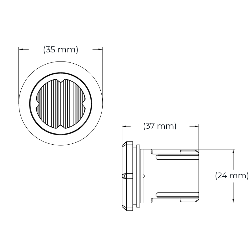 LED Mini-Flash 4xLED GUL+BLÅ 12V-24V. ECE RC65. XA/XB1. R10