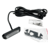 LED Flash-lampe 3x3W. Amber. 9-30v. Die-cast bundplade. IP67. Natsænkning.ECE R65. R10. 26 blinkmønster. 3m ledning