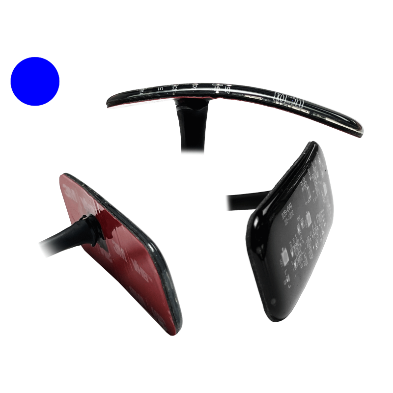 Slim Bendable LED warning light w/3M tape. Blue. 10-32v. Dimming. 20 flash patterns