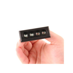 Microlite.4LED klæb 11-30v GUL