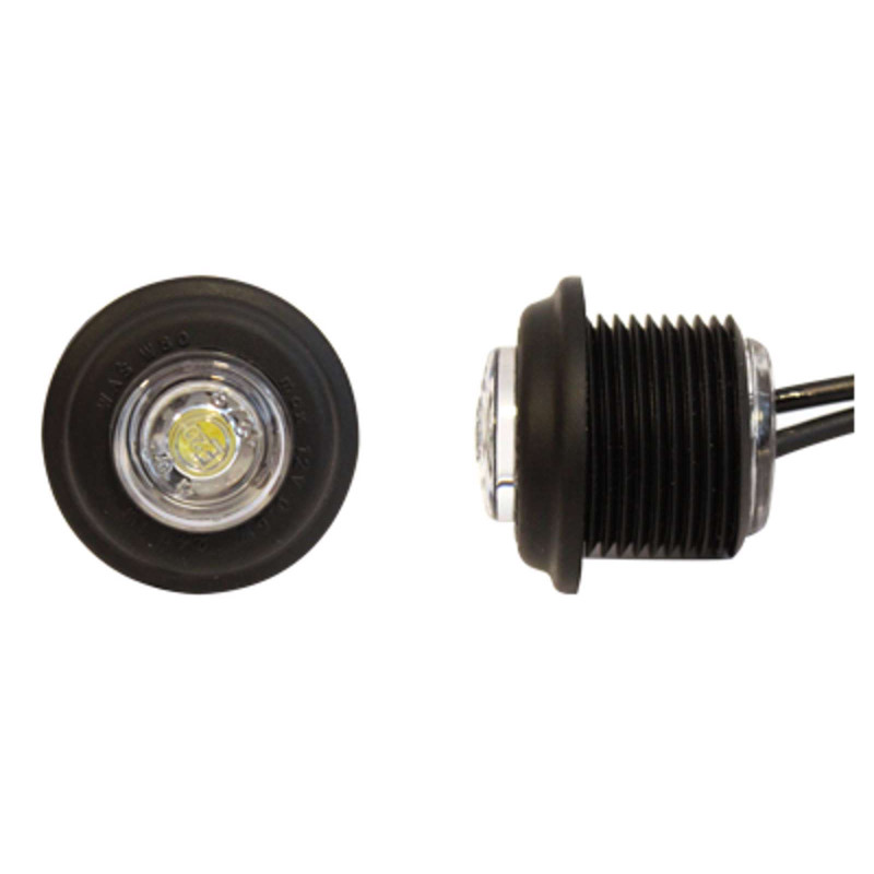 LED markeringslys til indbygning - Hvid. rund