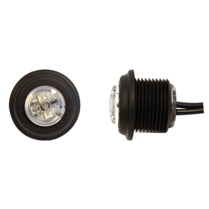 LED markeringslys til indbygning - Gul. rund