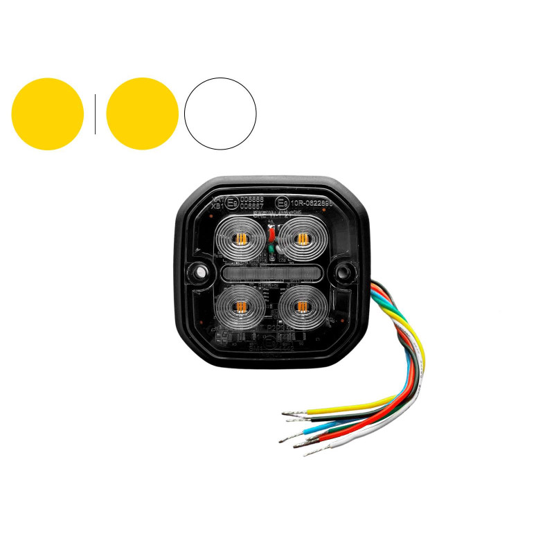 LED Slim Kombi Flash Gul - Markering Gul/Hvid