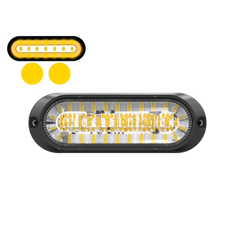 LED flash Gul/Gul. Flash og markeringslys. 5m kabel