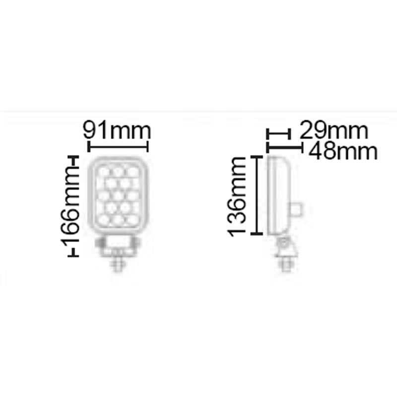 LED arbejdslampe 13W/1.250 lumen