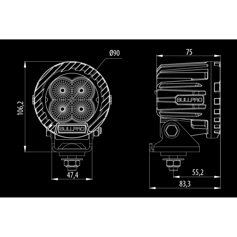 BULLPRO LED arbejdslampe 40W Flood