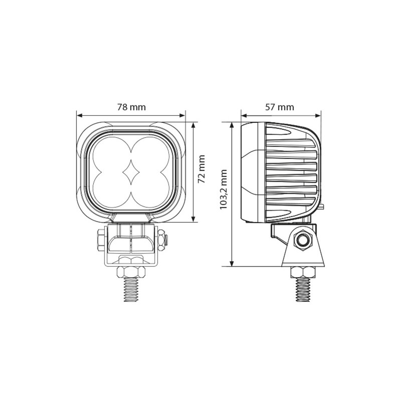 BULLBOY AGRILINE LED arbejdslampe. 35W. 9-32V