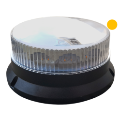 LED Advarselsblink. Beacon-lampe. 10 blinkmønster. 10-30v. 175x80mm. ECE R65. R10. 6m kabel. IP67. Skrue/bolt montering