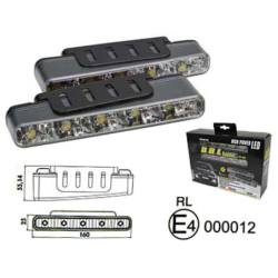 DRL LED KIT m/2 stk 5x1W 12V
