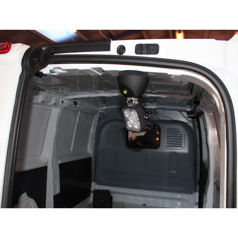 Mobil LED arbjdslampe m/magnetfod samt indbygget advarselsblink