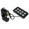 Switch Panel. 12-24V. 8 udgange. 2x5A. 2x10A. 2x20A. 2x20A. IP67. inkl 100 stk symboler til trykpan Switch Panel. 12-24V. 8 udgange. 2x5A. 2x10A. 2x20A. 2x20A. IP67. inkl 100 stk symboler til trykpan