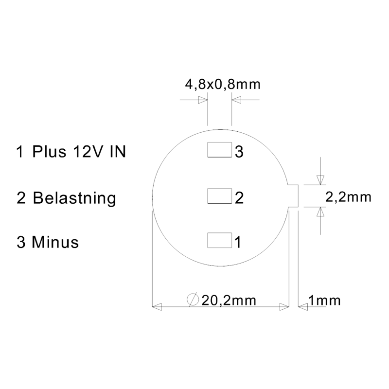 Afbryderkontakt Fjernlys 12v