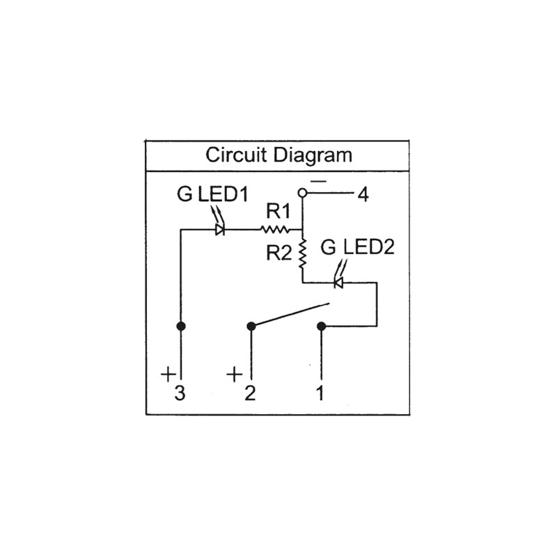 Ø20 vippe-afb m/symbol 12v 4p
