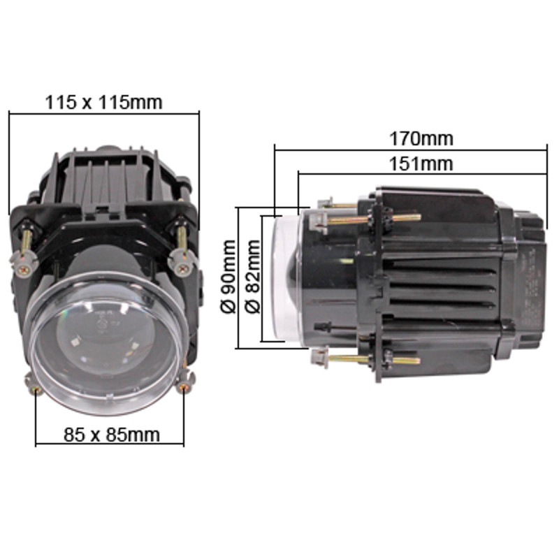 Kørelys modul. High+Low beam. Indbygning