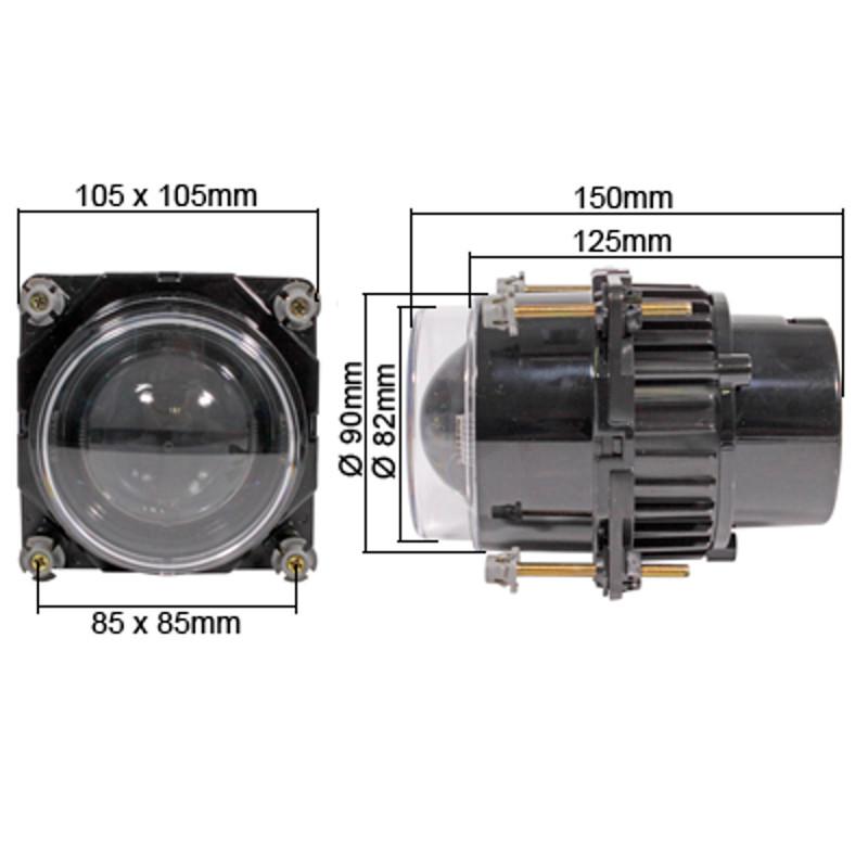 Kørelys modul. Low beam. Indbygning