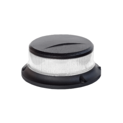 LED Flashing BEACON m/klar glas. kompakt design. Ø12. R65. 10-30v.