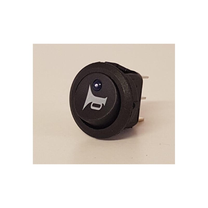 Afbryder med symbol - Horn + BLÅ LED