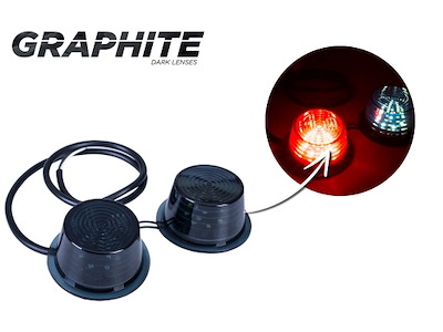 White and red module for an arm-mounted stalk marker lights 