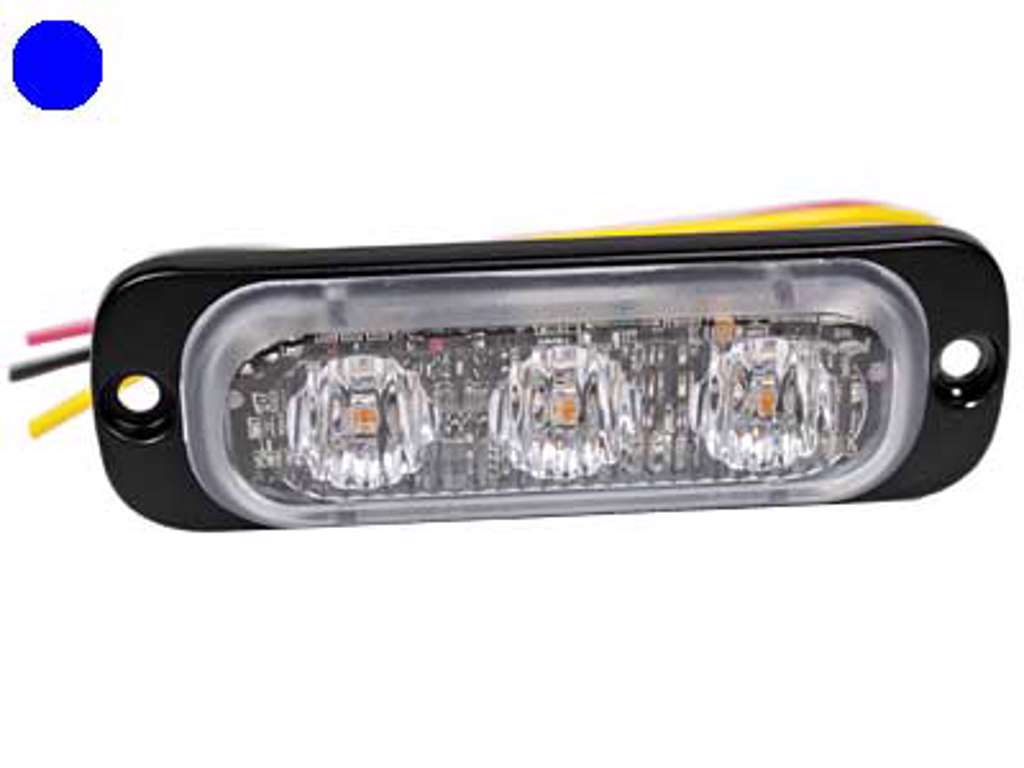 Lavprofils LED flash-lampe, blåt blink