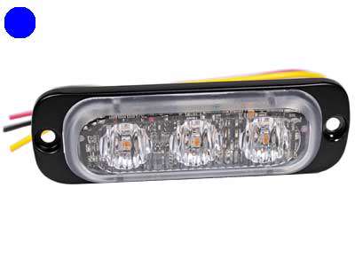 Lavprofils LED flash-lampe, blåt blink