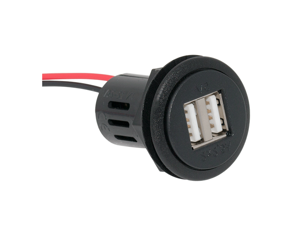 2xUSB udtag forsænket uden mont.ramme