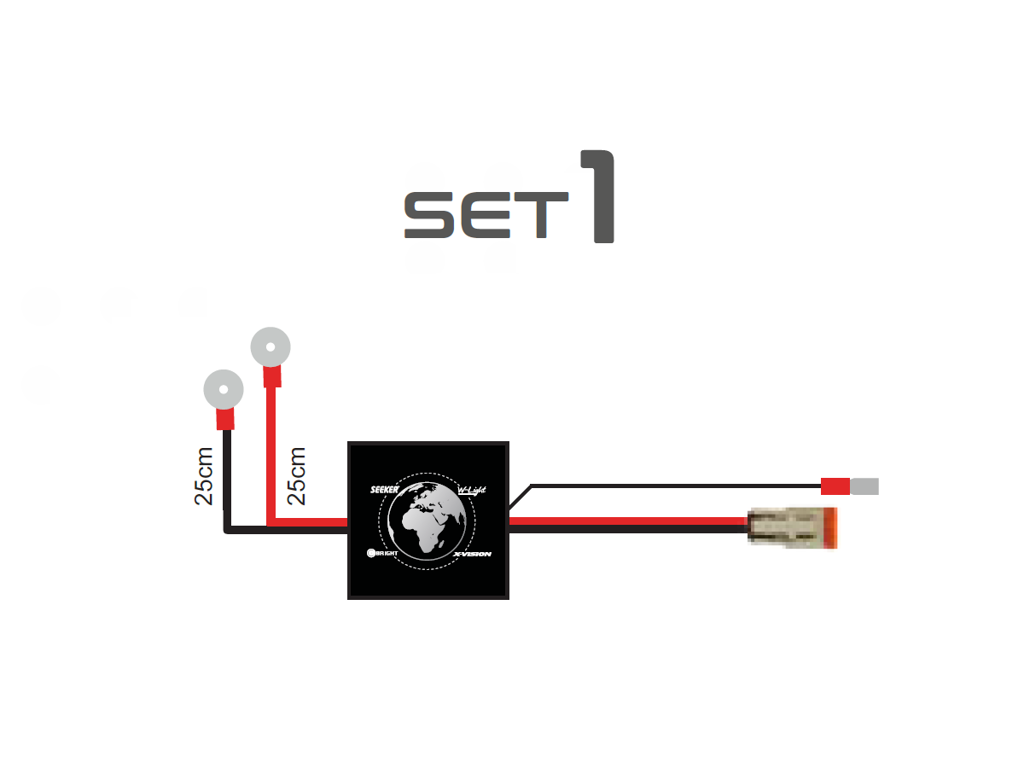 KABELKIT FOR 1 x LED m/2pin DT stik