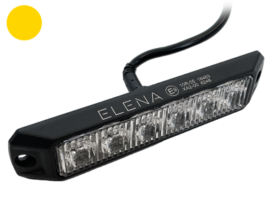 LED supplerende blink på 6x3W med natsænkninger og skrå ender