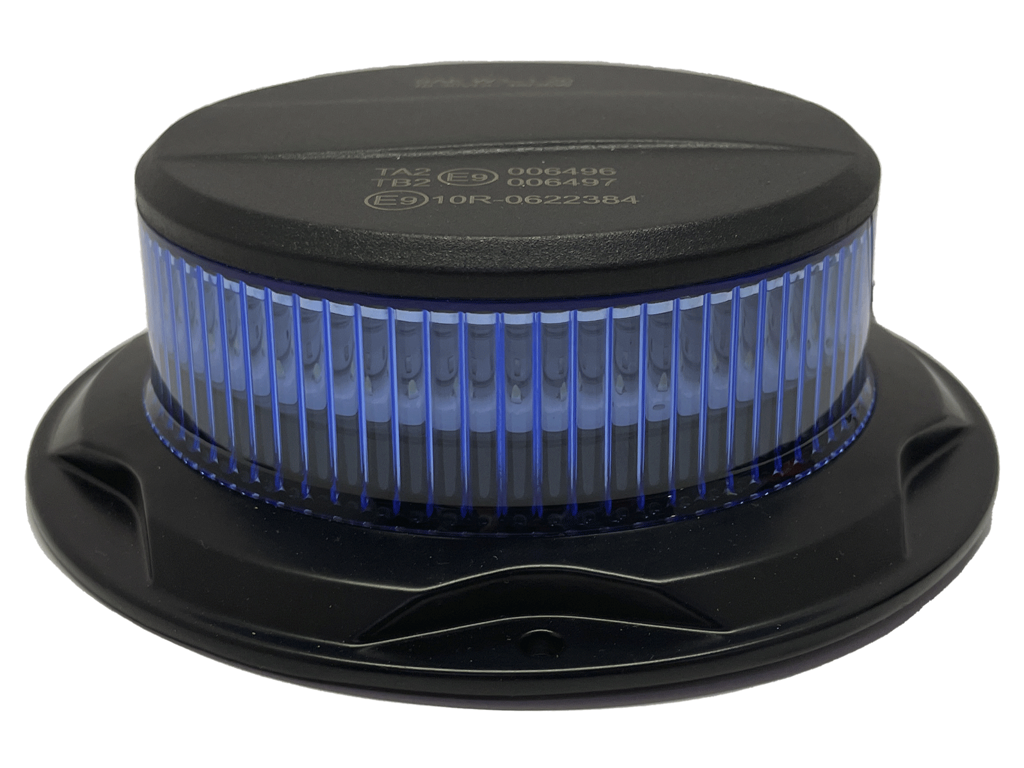 RAPTOR LED beacon med blå linse og blink