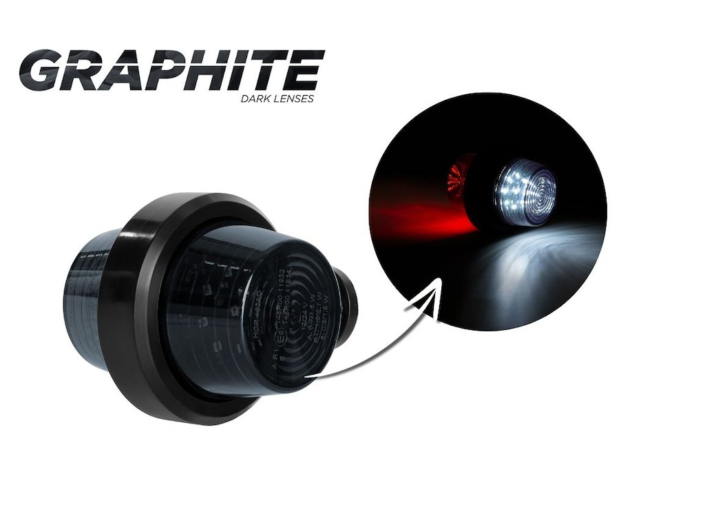 White and red stalk marker light 