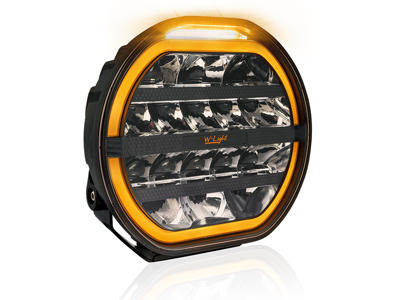 W-LIGHT 9t. LED Fjernlys lampe. FURY. Combi m/indbygget advarselslys