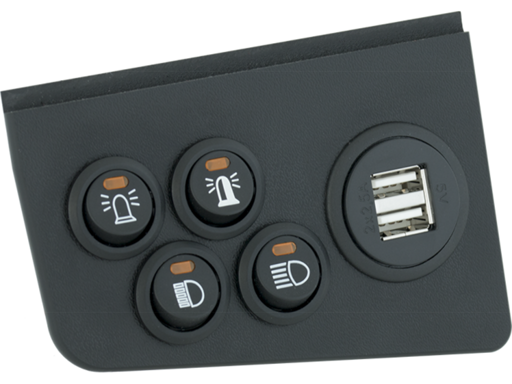 Knapkonsol til VW T6 med USB
