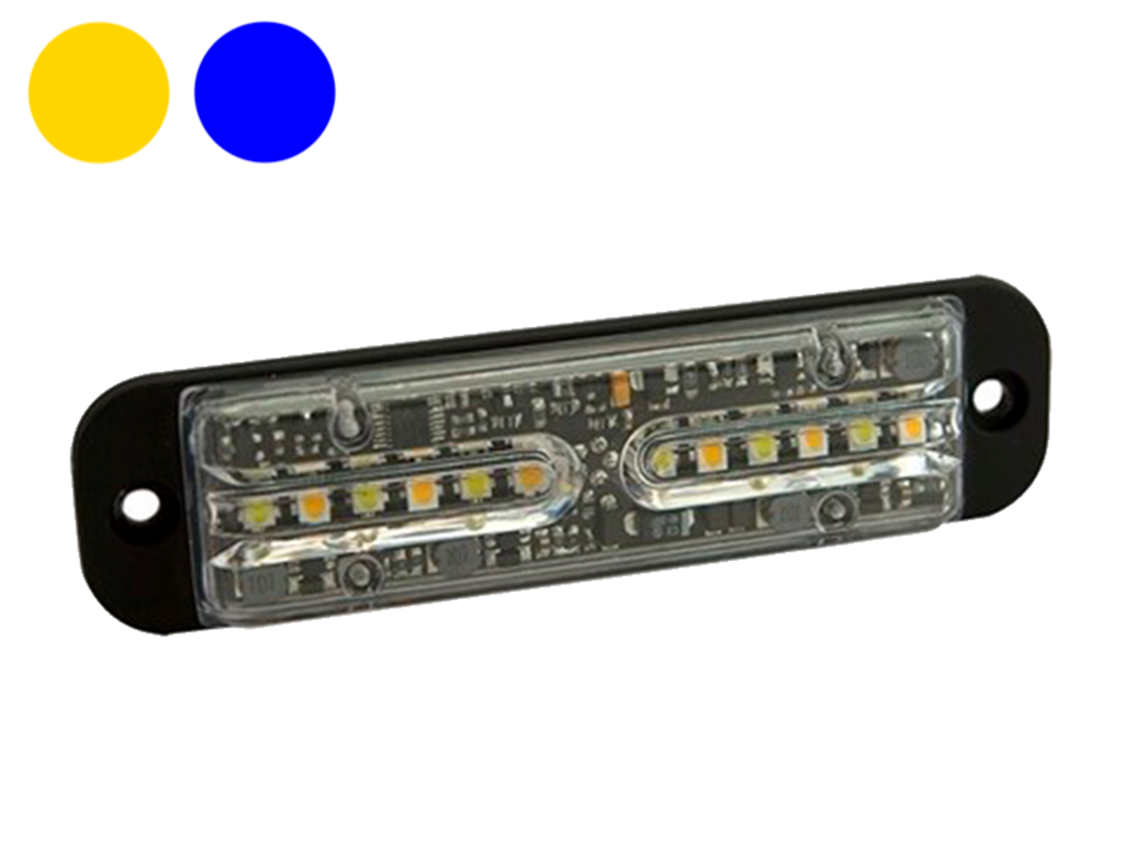 LED Slim Flash-lampe, GUL+BLÅ