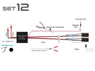 KABELKIT FOR 2 x LED m/4pin DT stik